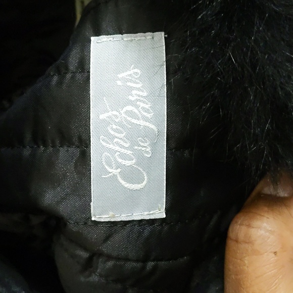 Echos de Paris|  Faux Fur Trimmed Black and White Plaid Winter Cap - Picture 5 of 10